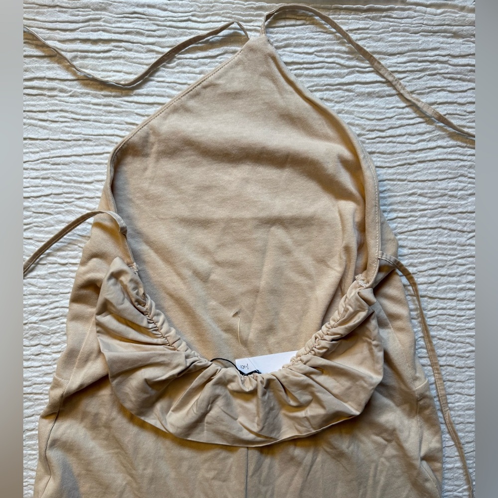 Zara Cream Halter Wide Leg Jumpsuit - Picture 4 of 9